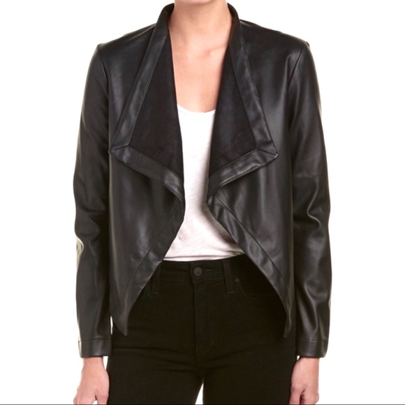 Nordstrom Jackets & Blazers - BB Dakota waterfall drape front leather jacket XS